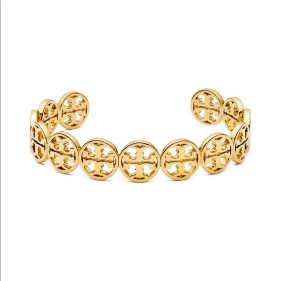 💙💛Tory Burch Adjustable Gold Logo Cuff💙💛 - Picture 2 of 6